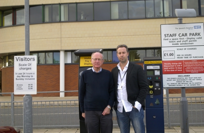 Councillor Stroet in Ipswich Hospital Car Park
