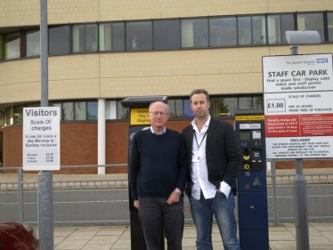 Councillor Stroet in Ipswich Hospital Car Park